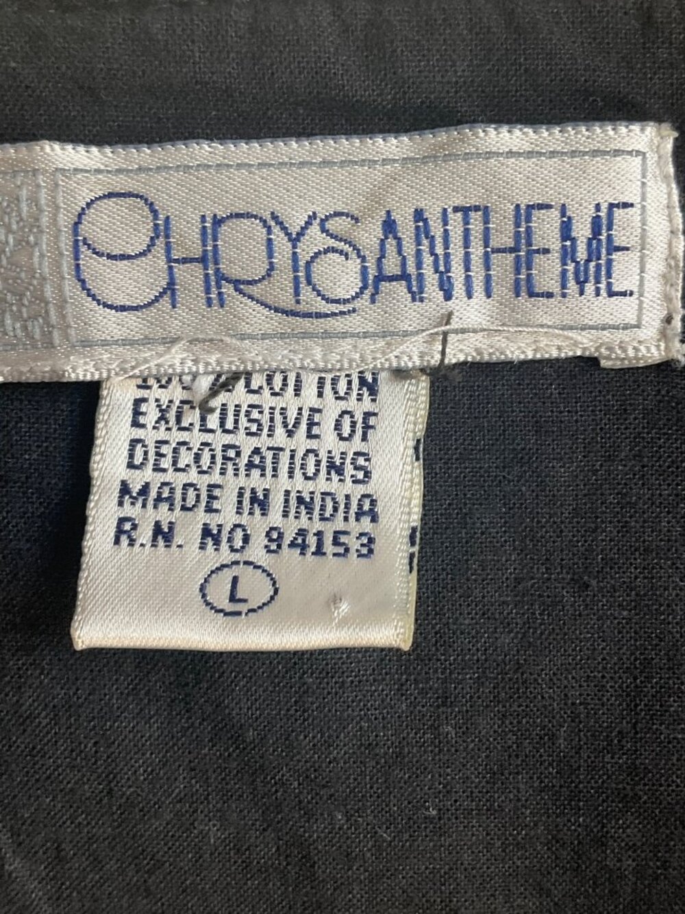 Vintage Chrysantheme L Black Velvet Vest Poinsettia Embroidery Adjustable Preppy - Picture 6 of 15